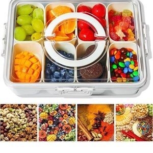 White Bento Lunch Box with Compartments